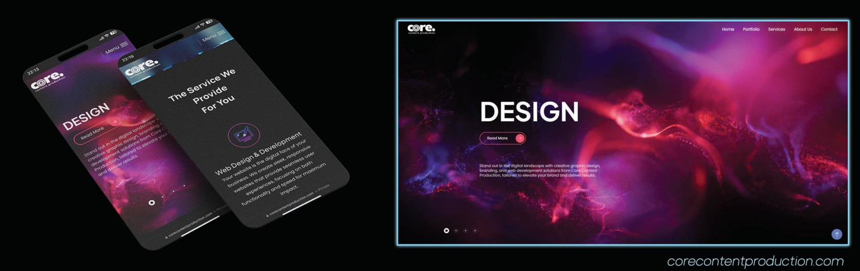 Core Content Production — Website design